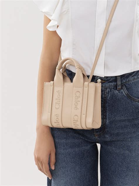 chloe small tote bag|chloe mini woody tote bag.